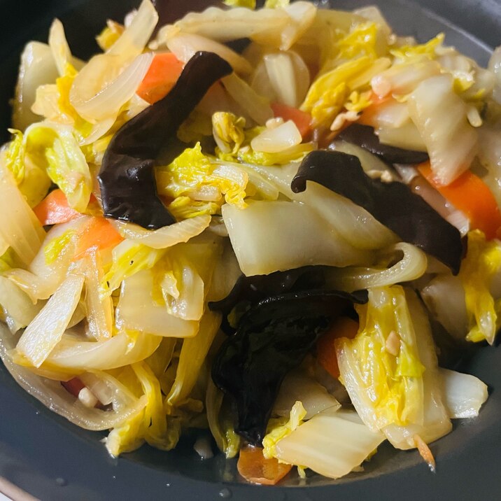 白菜とキクラゲの中華炒め